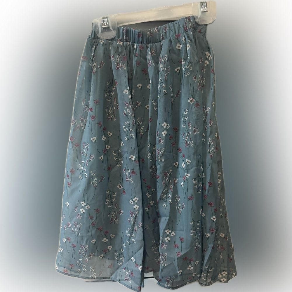 NWT Floral Blue Skirt